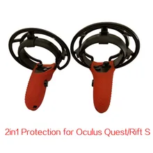 2в1 сенсорный контроллер анти-столкновения защитный чехол клетки для OCULUS Quest/Rift S силиконовый чехол для кожи ручка защита