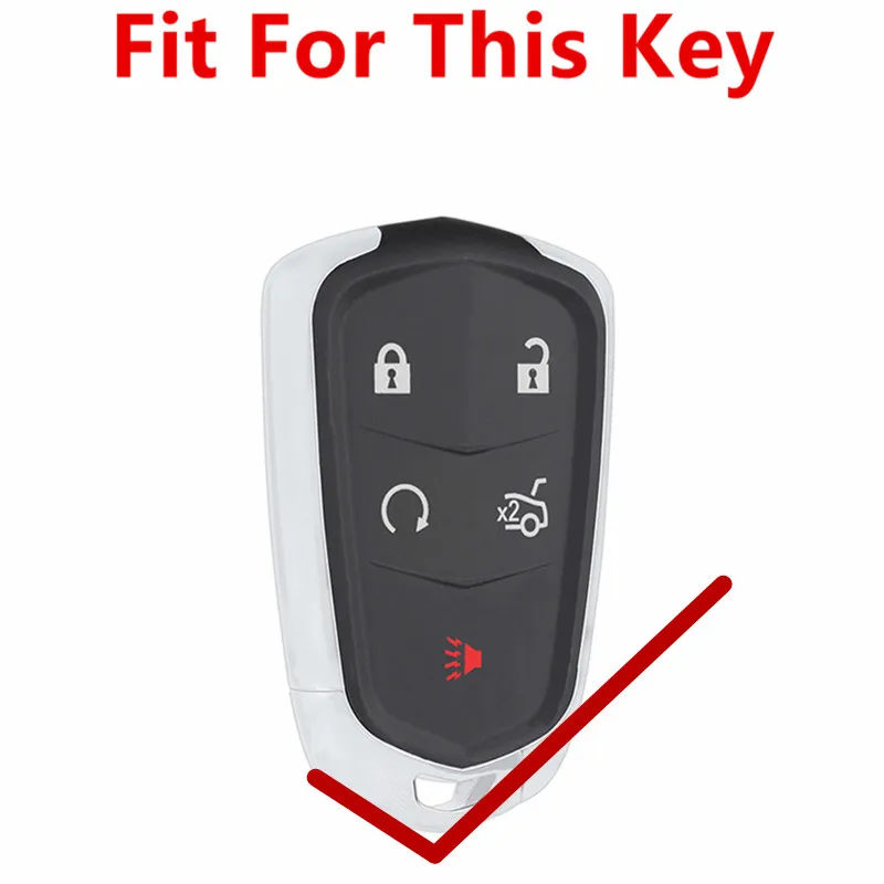 XIEAILI натуральная кожа 5 Кнопка Smart Key защитный чехол для Cadillac ATS/CT6/CTS/SRX/XT5/XTS S426