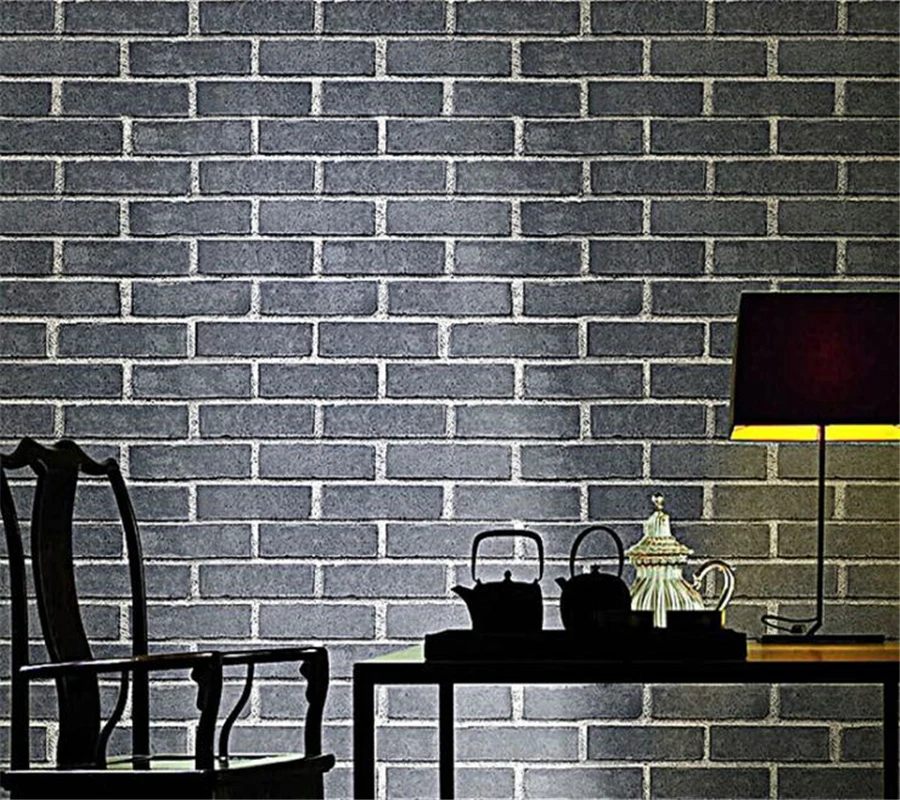 

beibehang Chinese style imitation brick wallpaper 3D clothing store living room restaurant bar cafe barber shop wallpaper