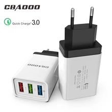 USB зарядное устройство quick charge 3,0 зарядное устройство для мобильного телефона iPhone X 8 7 iPad EU быстрое настенное зарядное устройство для samsung S9 Xiaomi Mi 8 huawei