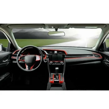 

Carbon Fiber Dashboard Console Cover Trim Black 3pcs/Set Decoration High quality