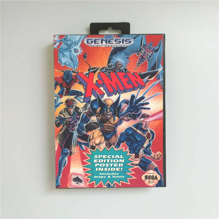 

X-Men - USA Cover With Retail Box 16 Bit MD Game Card for Sega Megadrive Genesis Video Game Console