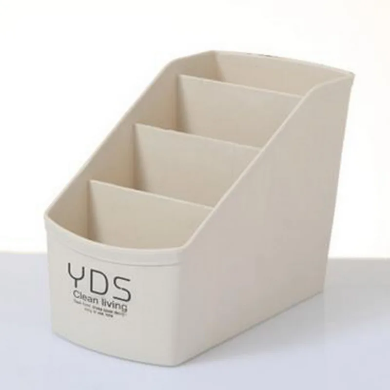 Beige 17x8x12.5cm Металлический органайзер для макияжа, держатель для кистей, коробка для хранения ювелирных изделий с кристаллами, подставка для карандашей для бровей, косметическая коробка для хранения - Цвет: Beige 17x8x12.5cm