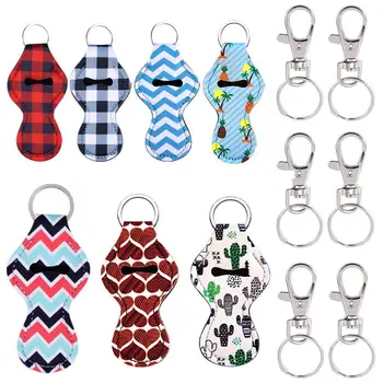 

Lipstick Chapstick Holder Bag Keychain Jewelry Key Chain Gifts Accessories Lip Balm Lipsticks Container Keyrings