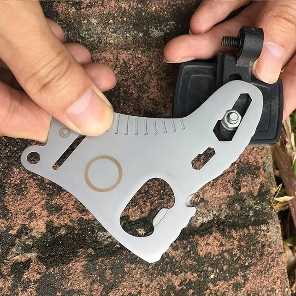 

2PCS Multi-Tool Bicycle Repair Tool Bottle Opener with Stainless Steel Construction for Hiking Camping Outdoor Survival Tool