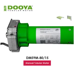 Dooya DM59M 80/15 Manual Tubular Motor for Motorized Rolling Shutter Door/Awning,Manual Control+Rf433 Control,220/230V 330W