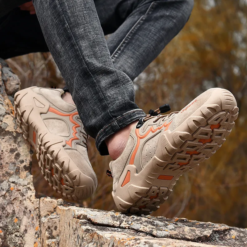 Мужская обувь из натуральной кожи для пеших прогулок; Новинка 2019 года; сезон весна-осень; дышащие мужские кроссовки; Легкие мужские