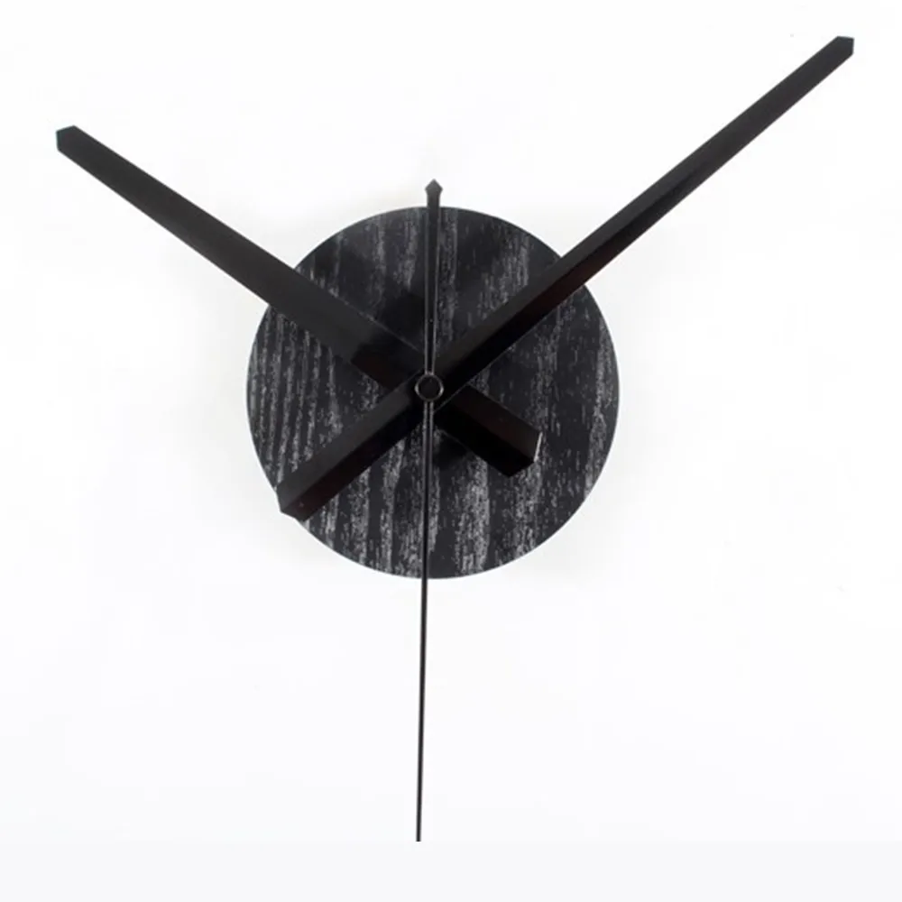 3D DIY настенные часы черные Настоящие Деревянные часы в коробке винтажные модные креативные квадратные часы 3D настоящий деревянный часы «сделай сам»