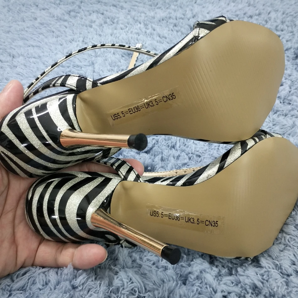 Sexy Party Ankle Strap Stiletto Women Metal Heel Sandal Damenschuhe Damensandalette Knochelriemchen Riemchensandalen YJ3845-i