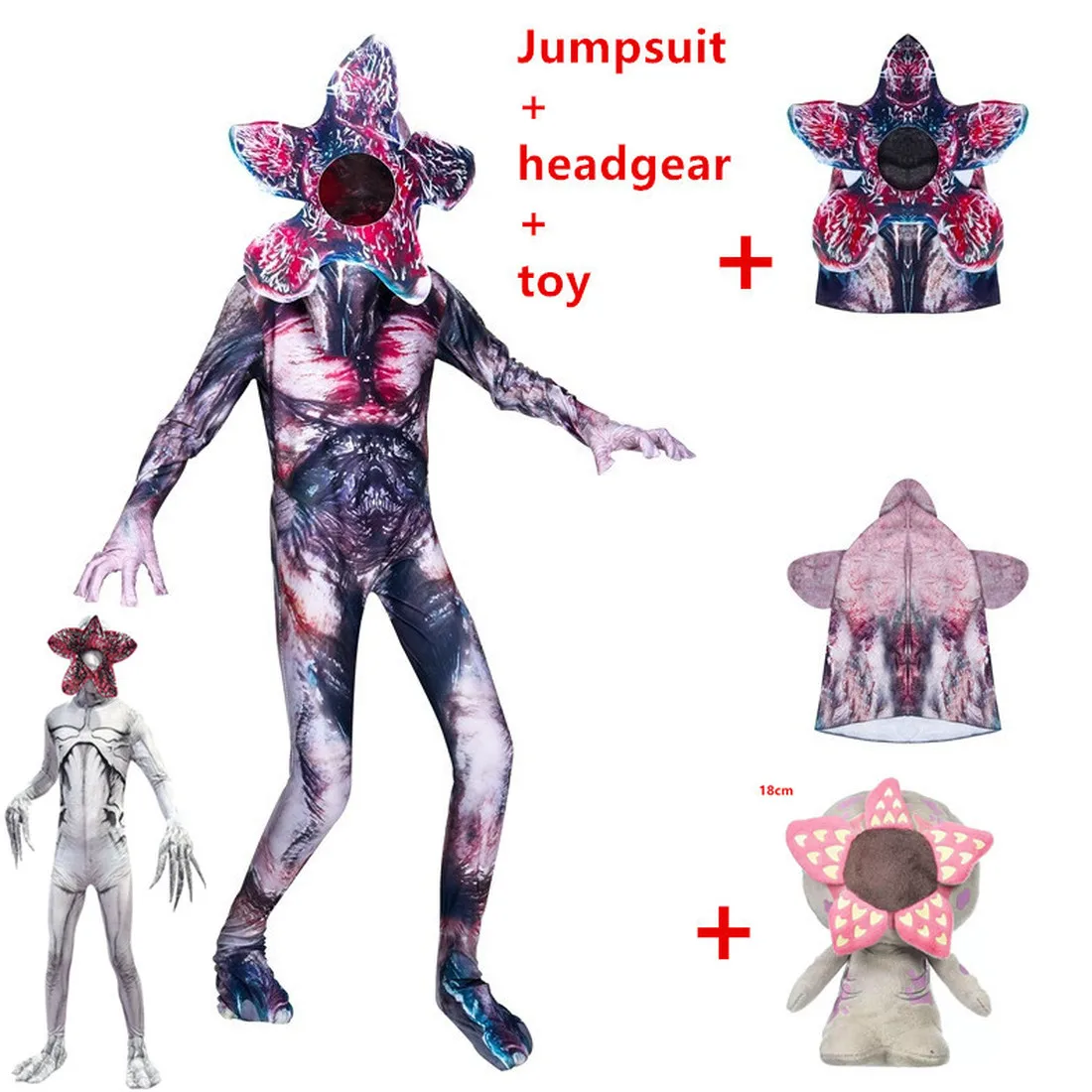 

Stranger Things 3 Halloween Costumes for Kids Demogorgon Scary Fortress Cosplay Carnival Party Stranger Things Creepy Costume