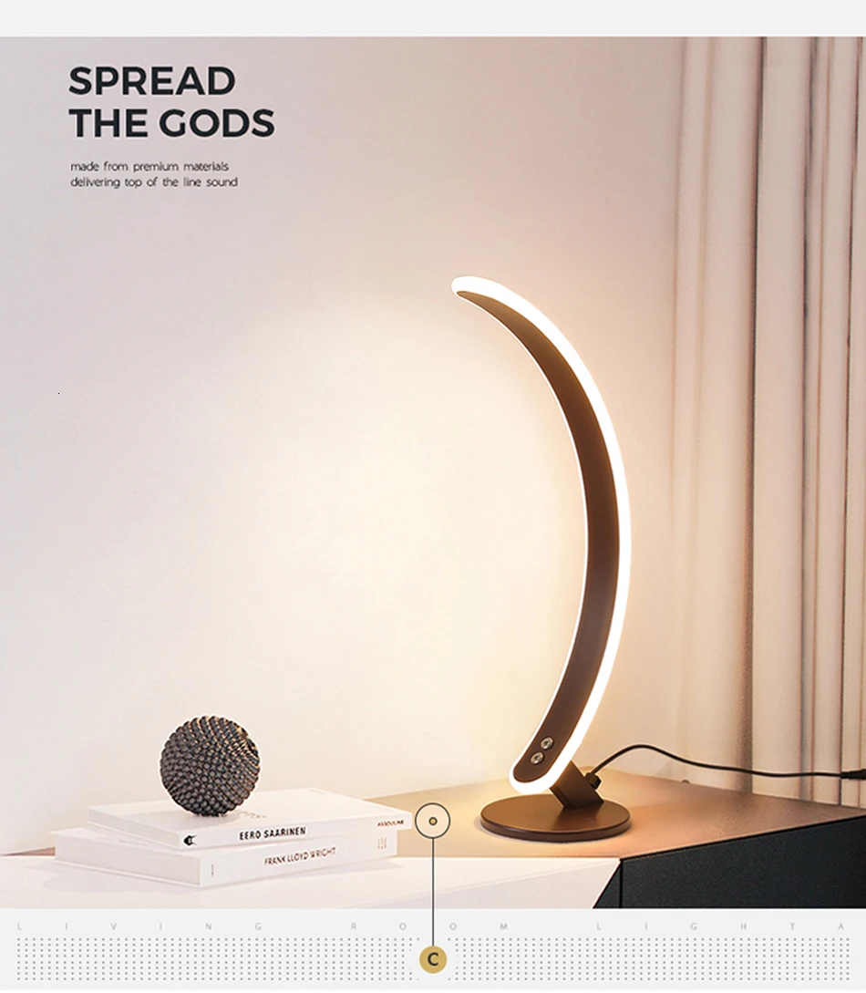 Современный художественный светодиодный настольный светильник с вилкой для ЕС/США, прикроватный светодиодный светильник для спальни, настольная лампа для гостиной, настенное освещение для дня рождения