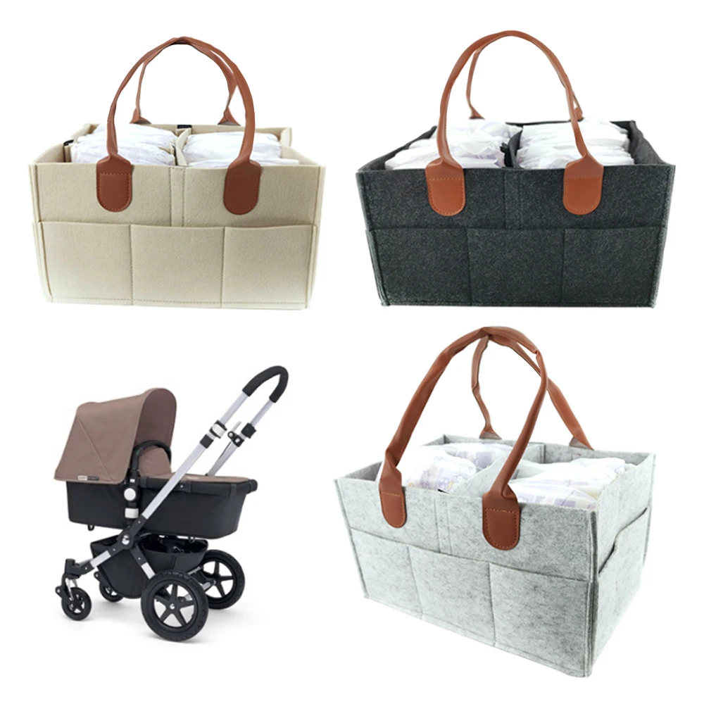 Dark Grey Grey Felt Baby Diaper Caddy Nursery Storage Wipes Bag Nappy Container Organizer Dark Grey Grey Felt Baby Diaper Caddy Nursery Storage Wipes Bag Nappy Container Organizer