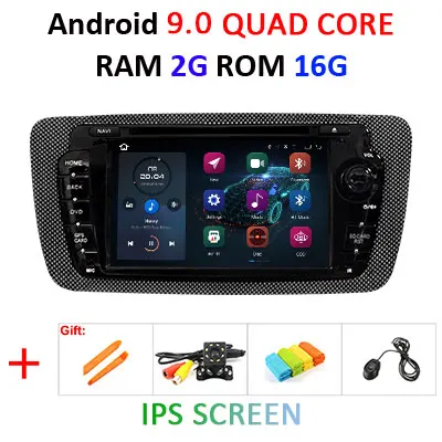 4G 64G Android 9,0 2 din Автомобильный мультимедийный dvd-плеер стерео для сиденья Ibiza Авто Радио fm gps навигация wifi руль BT DAB - Цвет: 2G 16G IPS