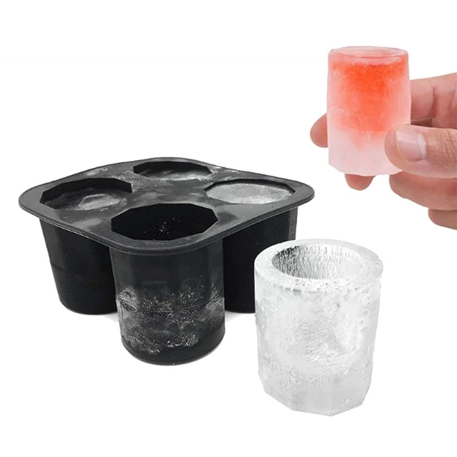 Shot Glass Ice Mold Cool 4 Cups Silicone Tray Great For Summer