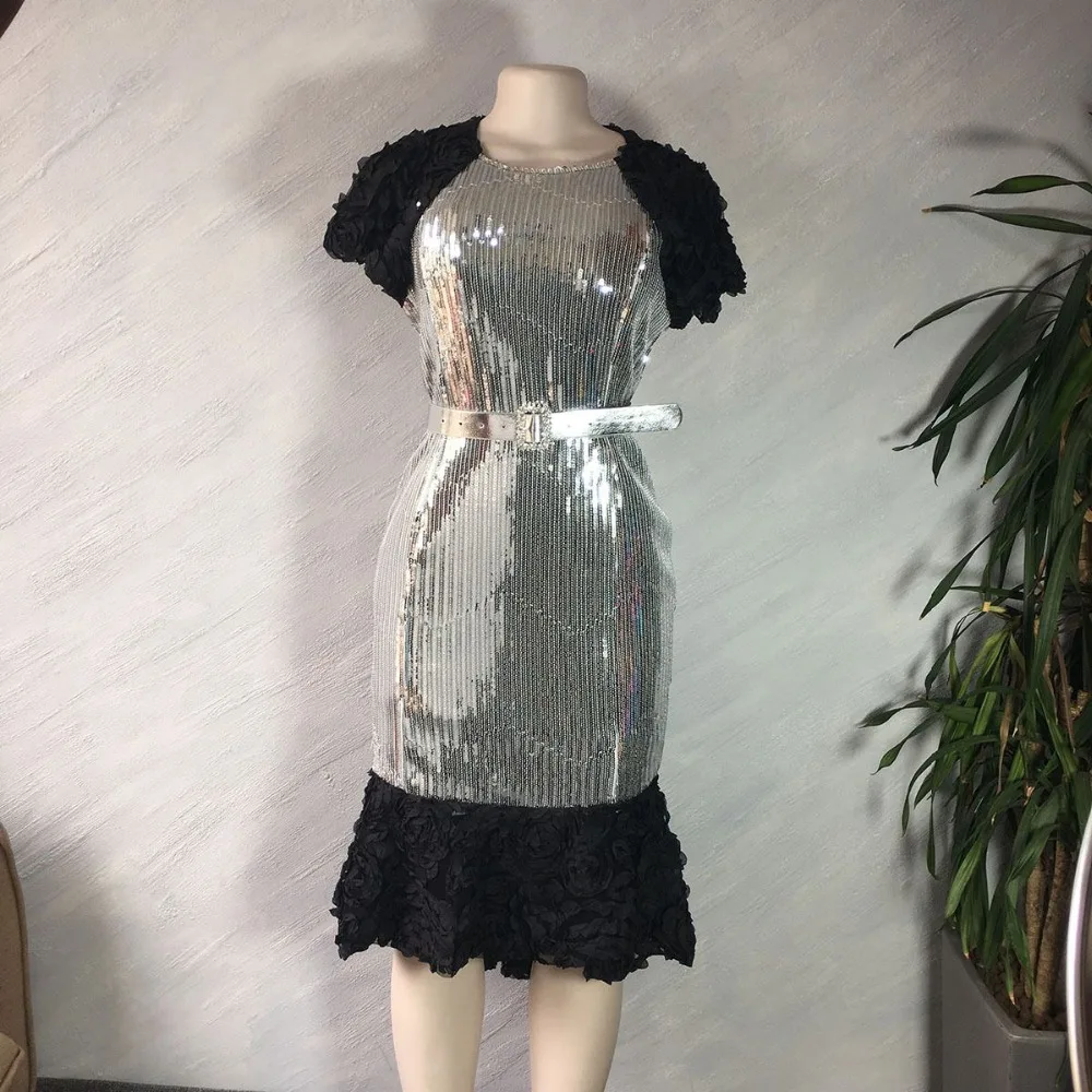 Летнее серебряное кружевное платье с короткими рукавами с блестками, vestidos, женские Коктейльные Вечерние платья для девушек, Сексуальные клубные платья для ночных клубов