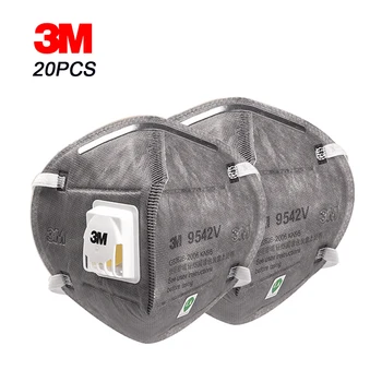 

3-MM 9542V Protective M-a-s-k 20pcs/lot Particulate Respirator for Dust PM2.5 Head-mounted Safety M-a-s-k with Valve Actived Car