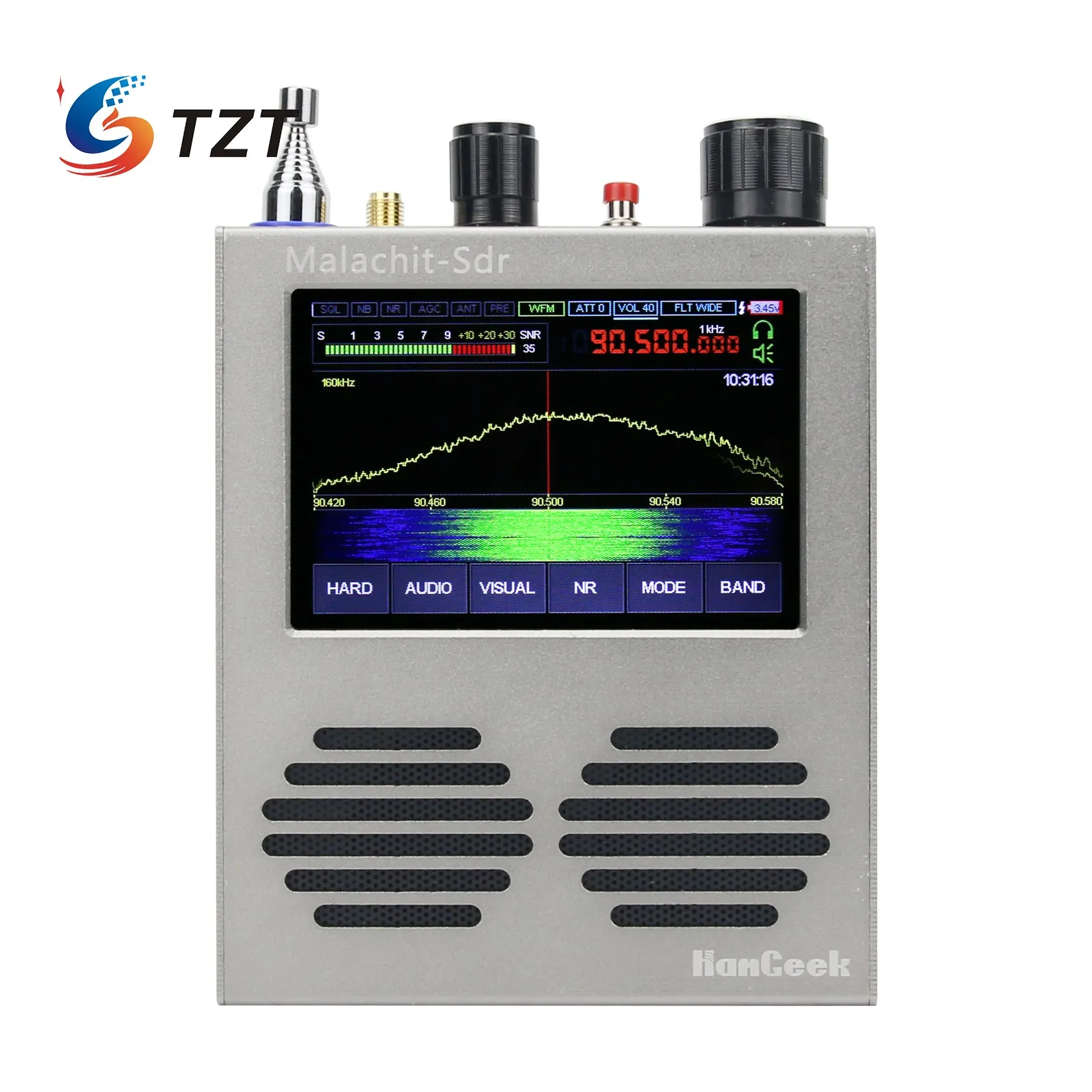 Радиоприемник HamGeek 50 кгц-2 ГГц 3 5 C малахит малогахитный DSP дюйма пресс Sn