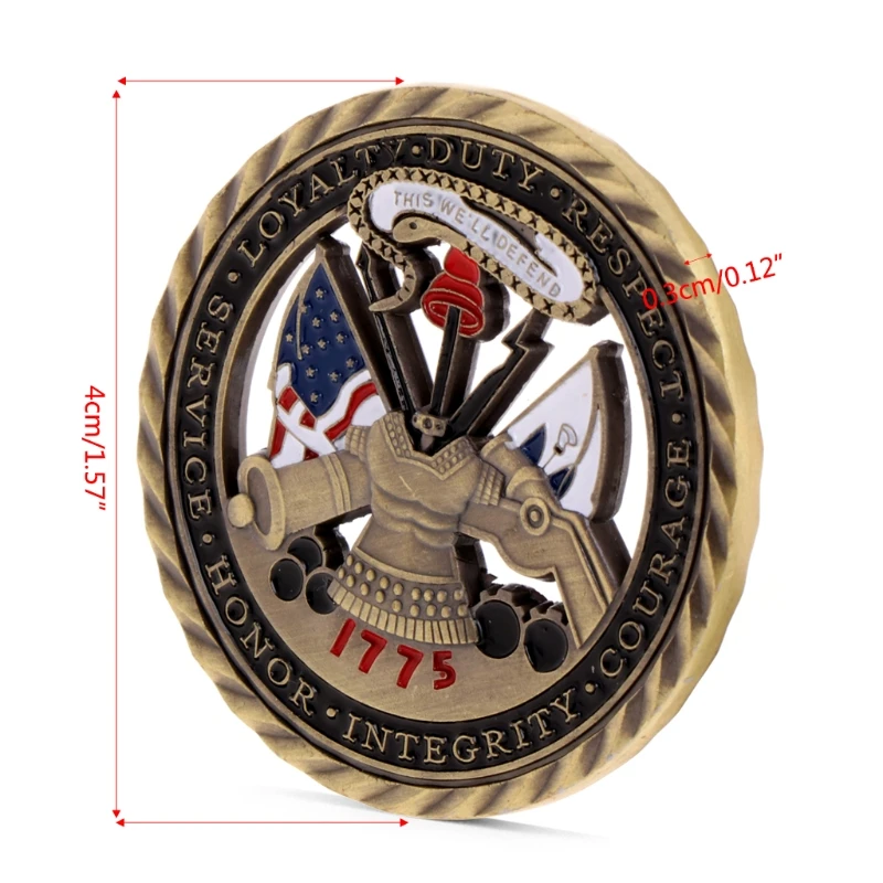 Армии США основные ценности позолоченный памятный вызов коллекция монет искусство подарок