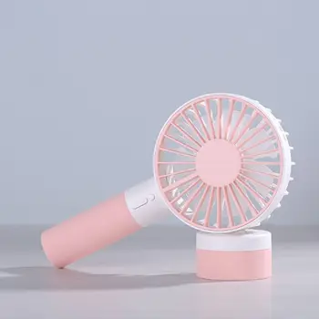 

Mini Handheld Fan with Colorful Light Sports Portable Rechargeable USB Fan with Standing Base 3 Speed Desktop Fan for Outdoor Tr