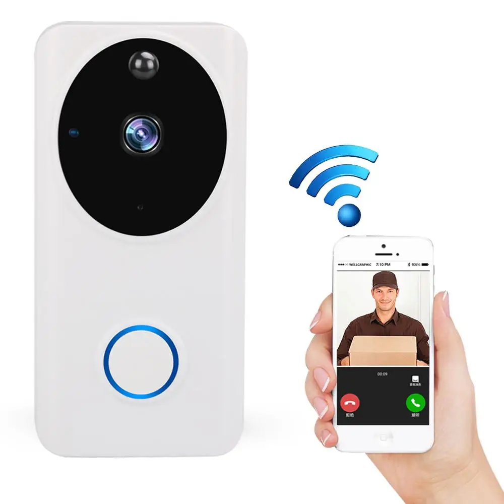 

Smart Wifi Wireless Video Intercom Doorbell Phone 1080P Outdoor Security Camera Waterproof IP65 IR Alarm Motion Night Vision Cam