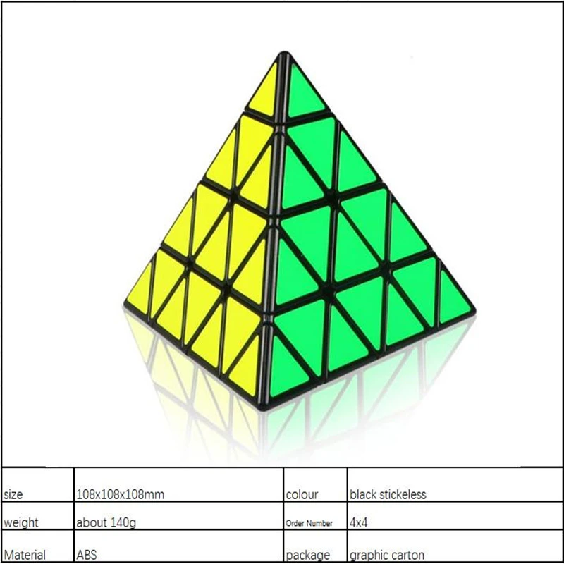 QY Cube MoFangGe 4x4x4 треугольная пирамида Магический Куб Профессиональная головоломка скоростные кубики для детей игрушки подарок обучающая игрушка