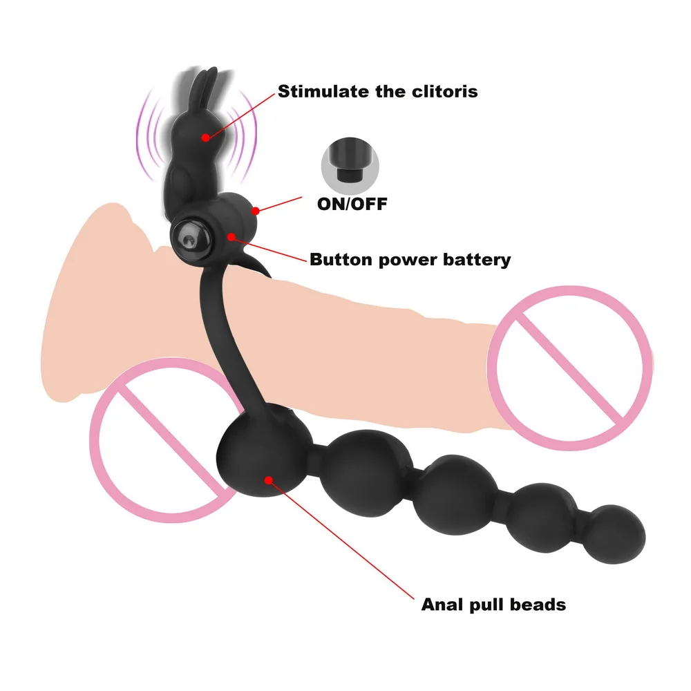 OLO Double Penetration Strapon Dildo Anal Bead Sex Toys for Couple Butt Plug G-spot Vibrator Penis Vibrating Ring 4 OLO Double Penetration Strapon Dildo Anal Bead Sex Toys for Couple Butt Plug G-spot Vibrator Penis Vibrating Ring 4