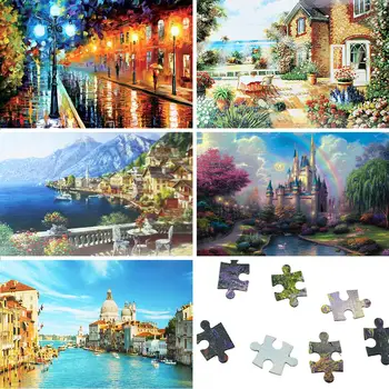 

1000 Pieces Adult Puzzles jigsaw Scenery Wooden Assembling Puzzles Toy Game Adults Children Games Educational Toy Gift