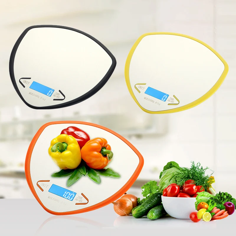 

5kg/1g Stainless Steel Panel Kitchen Scale LCD Electronic Scales Steelyard Kitchen Scales Food Balance Measuring Weight Libra
