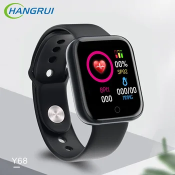

2020 New Smart Watch Y68 Bluetooth Fitness Tracker Heart Rate Blood Pressure Monitor Waterproof Smart Bracelet for Android IOS