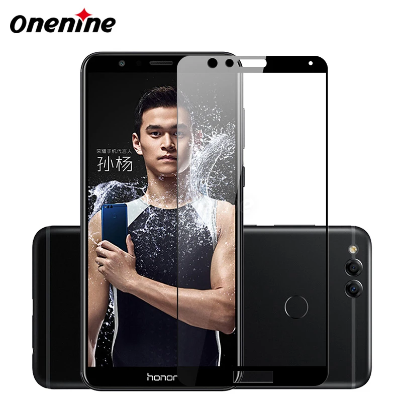 Onenine 4D защита для экрана закаленное стекло Huawei Honor 7X полное покрытие защитное 3D