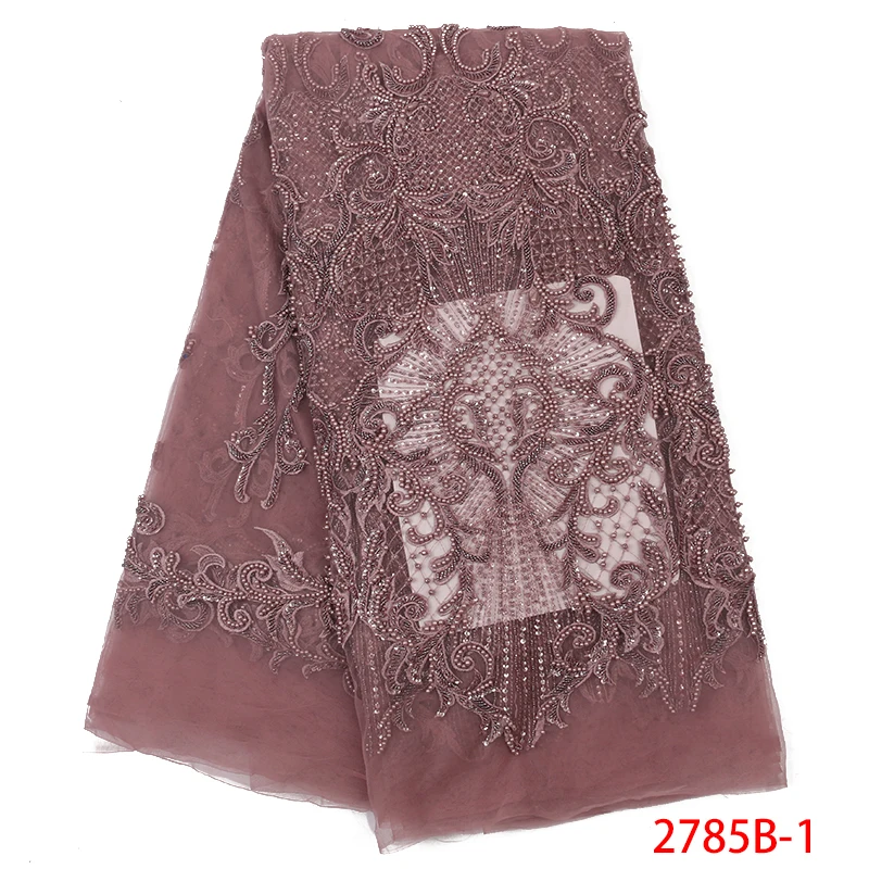 

Fashion Sequins Organza Fabric Embroided Flower Brocades Beaded Applique Designs Elegant Pink Purple Material Handmade AMY2785B