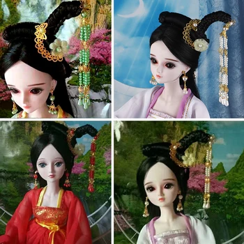

Costume Doll Accessories For 60cm 1/3 Doll Toy Palace Classical Princess Jewelry Accessories With Earring Tassel Design ZL973