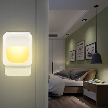 

Light Smart Sensor Control Sleeping LED Night Light Mini 110V-220V For Baby Room Bedroom EU US Plug Energy Saving Bedside Lamp