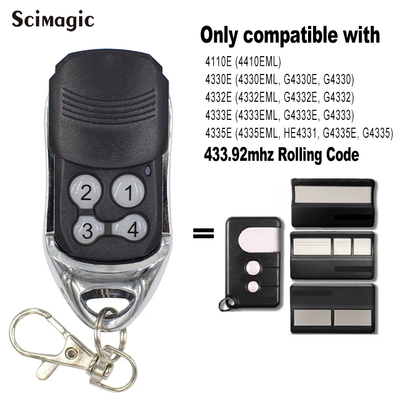 Chamberlain Liftmaster 4335E 4335EML Replacement Remote Control Garage Gate Fob HE4331 G4335E G4335 Transmitter Command | Безопасность и