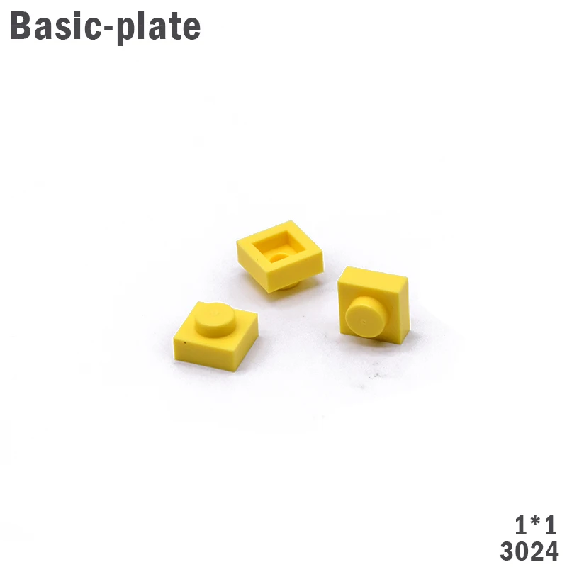

50Pcs/lot MOC Basic Bricks 1x1 3024 Plate Bricks Building Blocks Technic Creator Parts DIY Educational gifts Toys