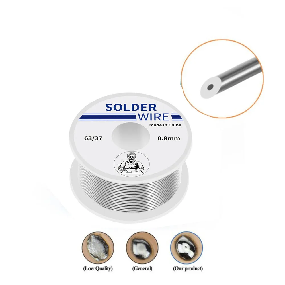 portable stick welder 1pc Tin Lead Soldering Wire Reel Tin Lead Solder Wire Rosin Core Solder Wire 0.8mm 2% Flux Reel Solder Wire Reel Soldering Wire hot air station