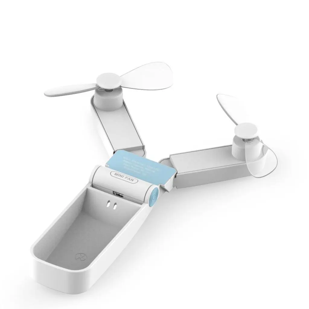 Foldable USB Mini Fan Hand Fans Electric Personal Rechargeable Dual Head Fans Foldable USB Mini Fan Hand Fans Electric Personal Rechargeable Dual Head Fans