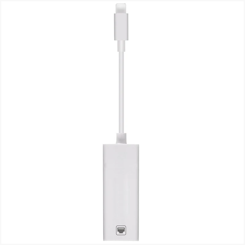100mbps cabo de rede adaptador para relâmpago rj45 ethernet lan com fio no exterior viagem compacto para iphone/ipad series|Placas de rede| -