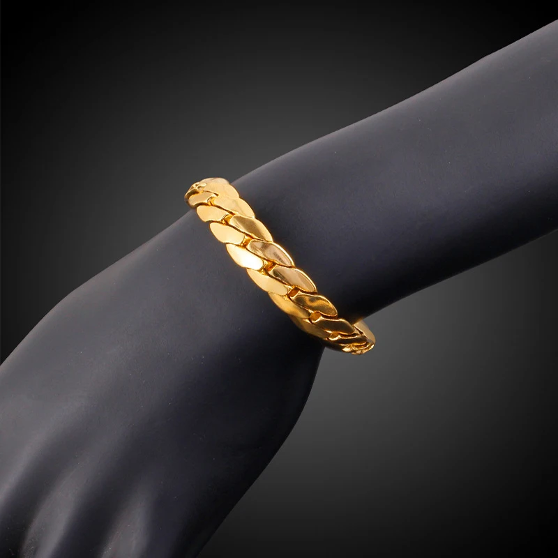 

New Popular Glossy Lover Bangles Jewelry Hip Hop Snake Bone Bracelet For Women Mens Rapper Gift Gold Pulseras Para Pareja