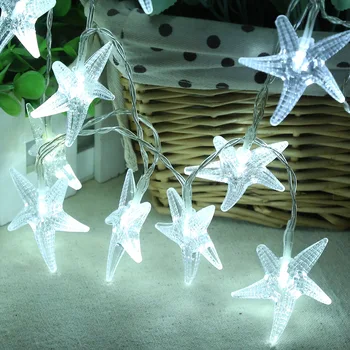 

QYJSD Creative LED Starfish Light Strings Garlands for 2020 New Year Christmas Tree Decoration Holiday Party Outside Ornaments