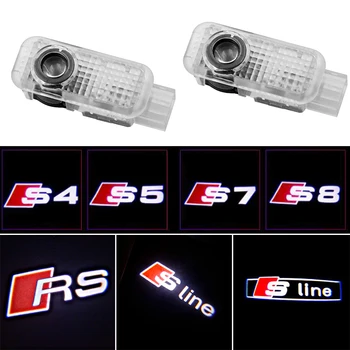 

2pcs Car LED Door Welcome lights Car Laser Projector for Audi a3 a4 a5 a6 s4 s5 s6 s7 q3 q5 q7 c5 c6 b6 b8 8p 8v Car Accessories