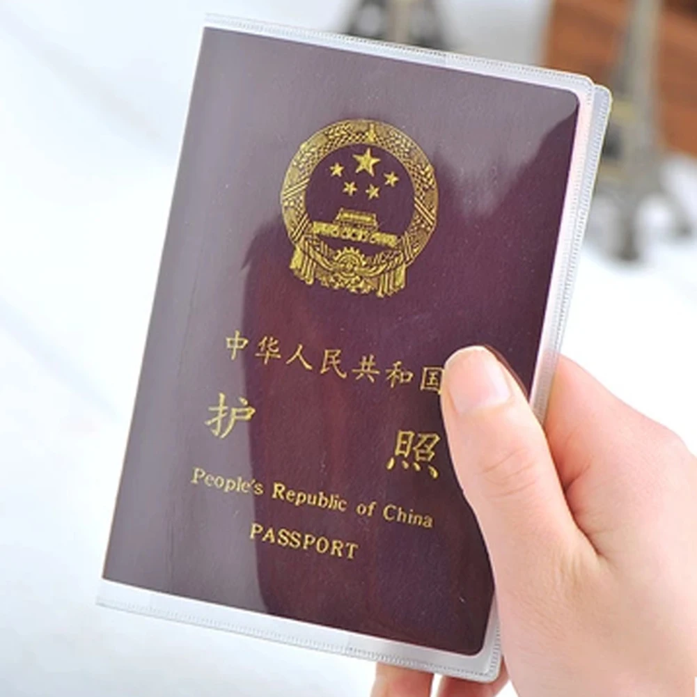 Passport Holder Case 4pcs Waterproof Transparent Protective For International Certificate of Vaccination