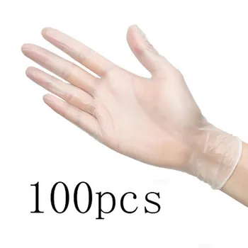 

100pcs Food Grade Disposable PVC Gloves For Restaurant Kitchen BBQ Eco-friendly Food Gloves Cleaning Plastic Gloves Gadget