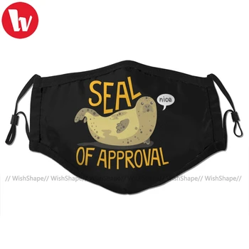

Seal Mouth Face Mask Seal Of Approval Facial Mask Funny Kawai with 2 Filters for Adult