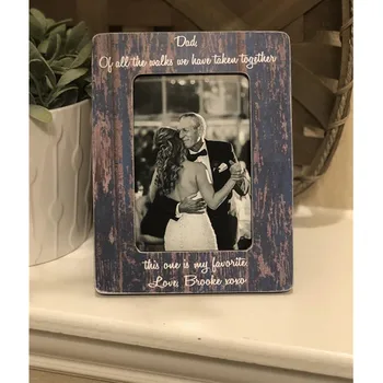

Father of the Bride photo frames, custom 4x6 Dad Picture Frame, Wedding gift for Dad, Always Your Little Girl, wedding keepsake
