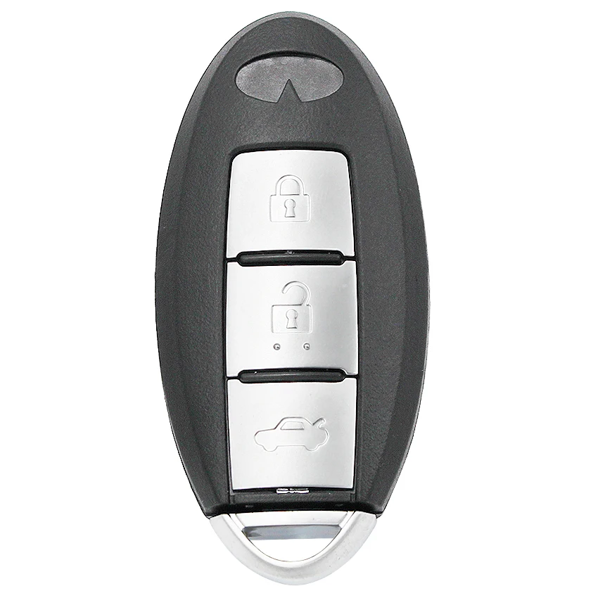 3 кнопки бесключевого ввода ключа автомобиля пустой брелок ключ чехол дистанционного ключа оболочка Крышка для INFINITI с неразрезанным лезвием