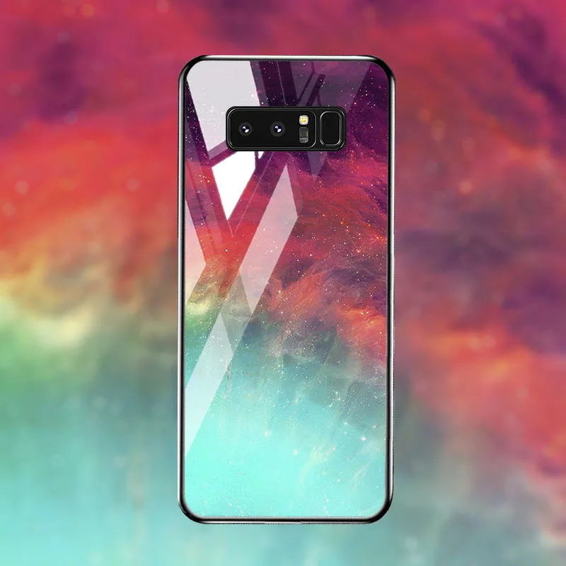 Чехол из закаленного стекла для samsung Galaxy Note 8 10 чехол s Star Space samsung S10 S8 S9 Plus S10e Lite J2 Core Prime Чехлы бампер - Цвет: M068