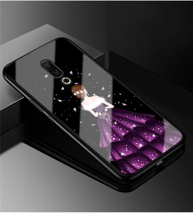 39 Для Meizu 15 чехол из закаленного стекла, жесткая задняя крышка для Meizu 15 Plus, чехол 15 Plus, мягкий бампер для Meizu15, защитный чехол s - Цвет: 39