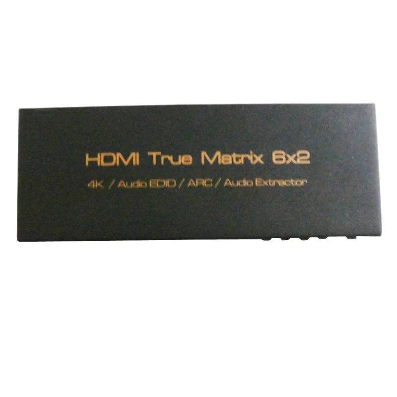 4K x 2K Hdmi 6X2 3D Hdtv Hd True Matrix 2,0 Hdmi переключатель сплиттер поддержка с ИК Arc Spdif 3,5 мм 6 в 2 Выход Hdmi аудио экстрактор(E