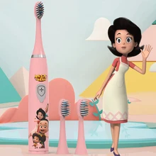 

Ultrasonic Electric Toothbrush Cartoon Pattern Kid Soft-bristled Brush Head Electric Toothbrush With Replace The Toothbrush Head